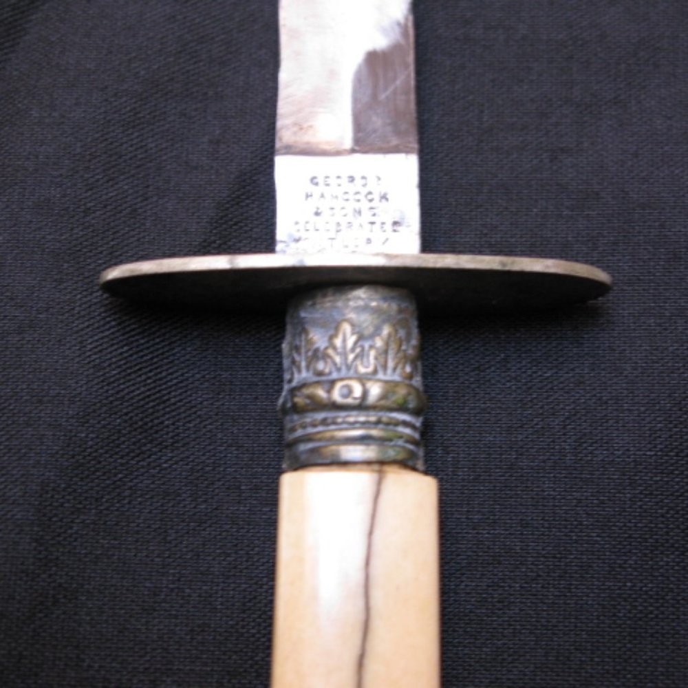 ANTIQUE DAGGER, HANCOCK CUTLERY LADIE'S GARTER DAGGER  SHEFFIELD STEEL - Picture 10 of 11